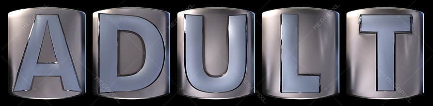 Metallic adult word