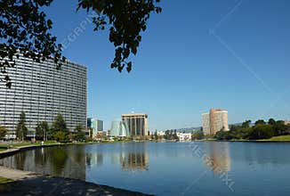 Downtown Oakland across Lake Merritt