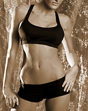 Sepia fitness girl 2