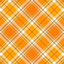 Orange Tartan Plaid Fabric
