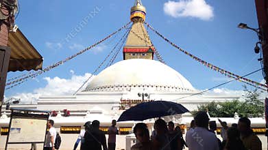 Boudhanath Stupa in Kathmandu, Nepal. 3D sound