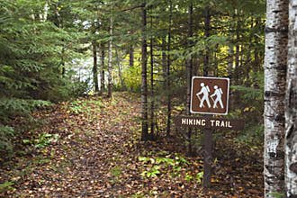Hiking trail around Divide Lake in the Superior National Forest