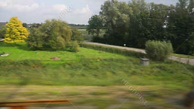 Train journey window view