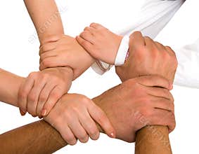 Hands holding each other