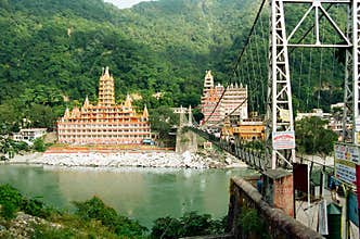 Rishikesh Lakshman Jhula Bridge, India