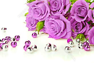Purple roses and beads
