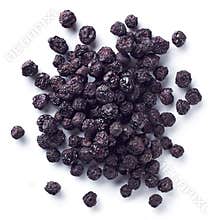 Heap of freeze dried blueberries