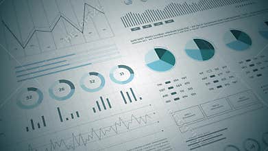 Statistics, financial market data, analysis and reports, numbers and graphs.