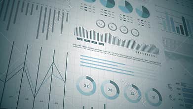 Statistics, financial market data, analysis and reports, numbers and graphs.