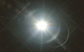 Lens flare light over black background. easy to add overlay or screen filter over photo.sunburst with Lens flare light
