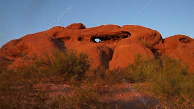 Famous hole in the rock, Papago Park,Phoenix,AZ