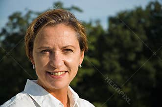 Middle Age Woman Smiling