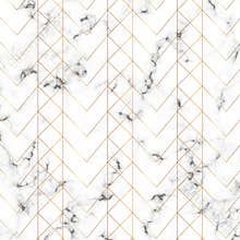 Modern minimalist white marble texture with gold geometric lines pattern. Background for designs banner, card, flyer, invitation,