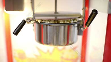 Popcorn machine operating