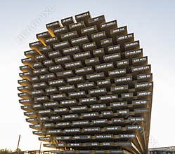 Dubai, UAE - 11.18.2021 - Opportunity district of EXPO 2020. UK pavilion. Event