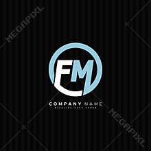 Initial Letter FM Logo - Minimal Business Logo