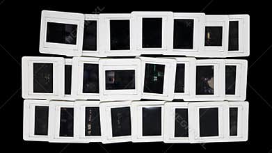 Background view from above, 35mm slide film lined.