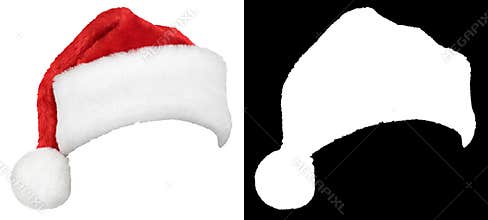 Santa Claus red hat isolated on white