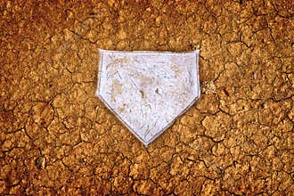 Baseball Home Plate Base Ball Homeplate American Sports Competition Cracked Dirt