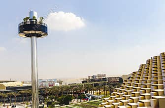 Dubai, UAE - 10.23.2021 Sky garden attraction of EXPO 2020. Event