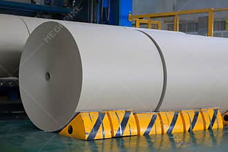 Kraft paper roll in the production line