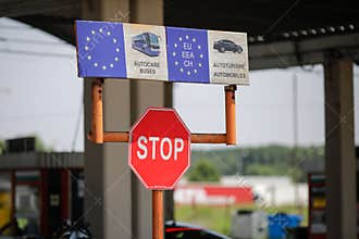 The land border and customs between Bulgaria and Romania
