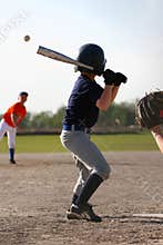 Baseball pitcher throwing ball