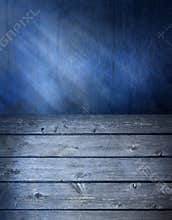Blue Wood Surface Background