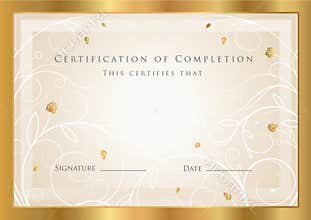 Certificate / Diploma award template. Pattern