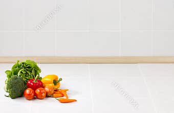 Empty space background in the kitchen