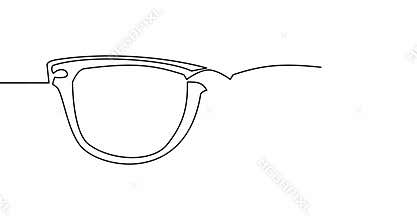 Self drawing line animation eye glasses continuous line drawn concept