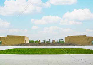 Scene of Zhao Wangcheng Ruins Park in Handan, Hebei province, China