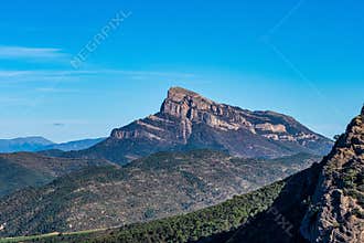 View from viewpoint Santa Cruz de la Seros, Huesca, Spain