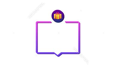 Business template with free gift on white background for banner design. Motion graphics business template. Present gift