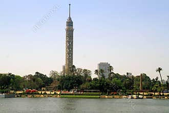 Nile river scenery in Cairo city