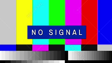 4K No signal old vintage TV Distortion and Flickering Loop Animation Backgrounds.