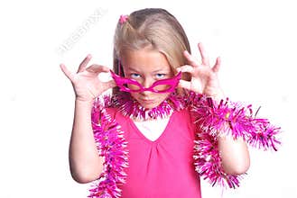 Pretty pink little party girl