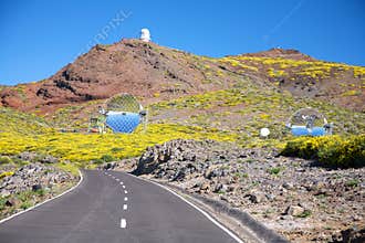 Road next observatories at La Palma