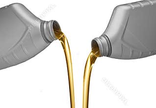 Pouring engine oil