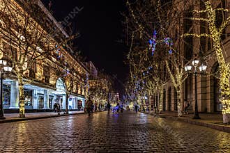 Night view of Central Street, Harbin