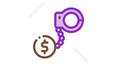 jail or freedom for money bail Icon Animation