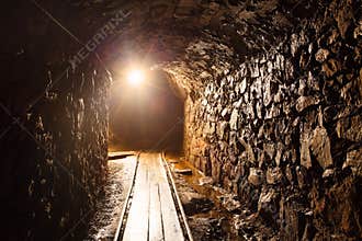 Mine tunnel - historical gold, silver, copper mine