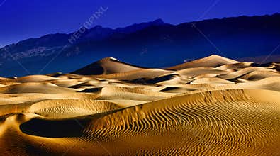 Beautiful Sand Dune Formations in Death Valley