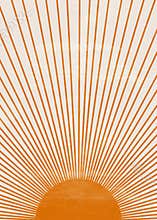 Orange Sun print boho minimalist printable wall art