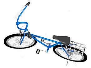 Bicycle blue top view