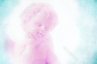 Angel in pastel background