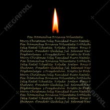 Christmas Cards candle in many languages
