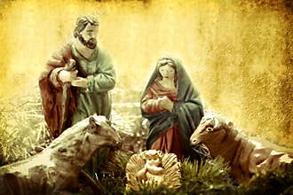 Christmas Cards, Nativity scene