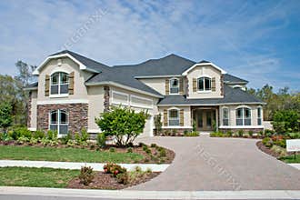 Stone accents new home 12