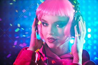 Shining disco girl